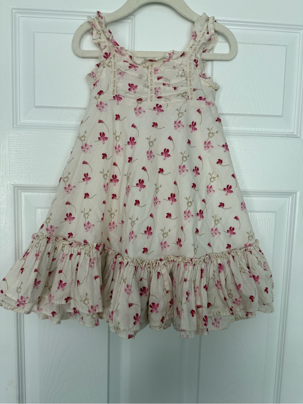 Ralph Lauren cream floral dress- 100% cotton- size 2t